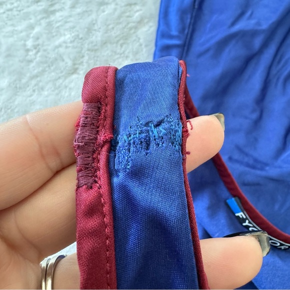 Fyodor Golan Rare Red Blue Bordeaux Bodycon Ruched Abstract Mini Dress Resort - Picture 6 of 7